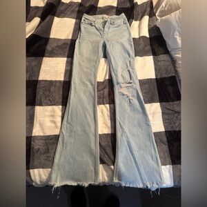 Idyllwind Sky Blue Distressed High Rise Jeans
